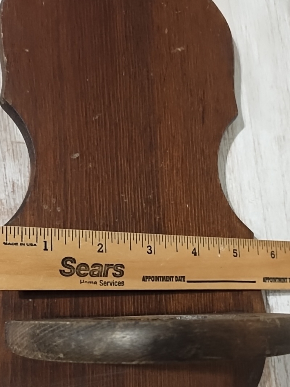 Wooden Violin-Shaped Wall Shelf Holder - Dark Brown - Picture 16 of 16